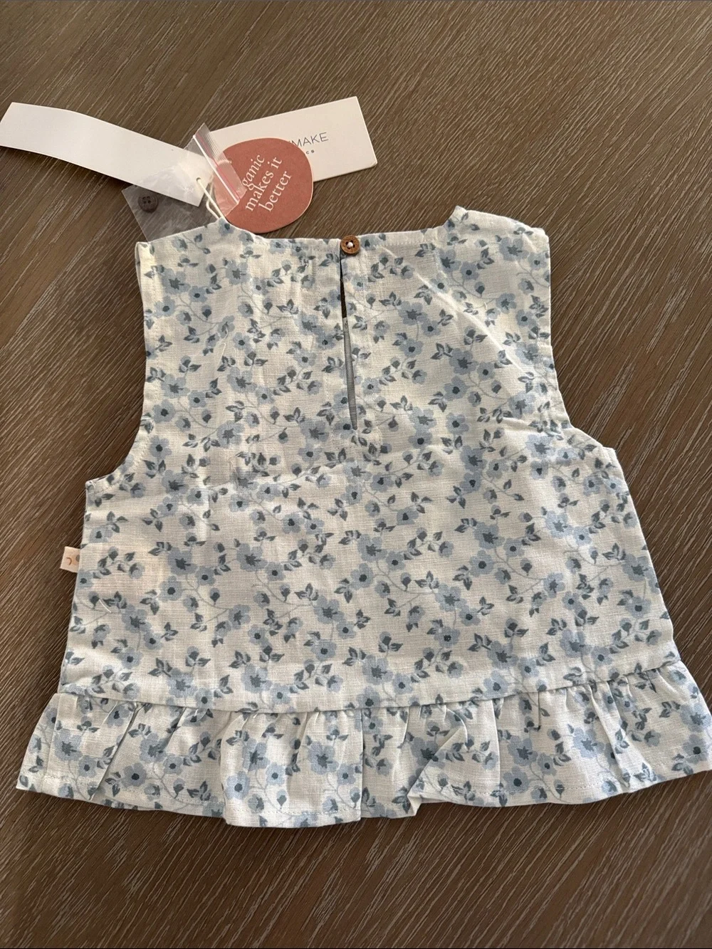 Light Blue Floral Ruffle-Trim Set for Girls